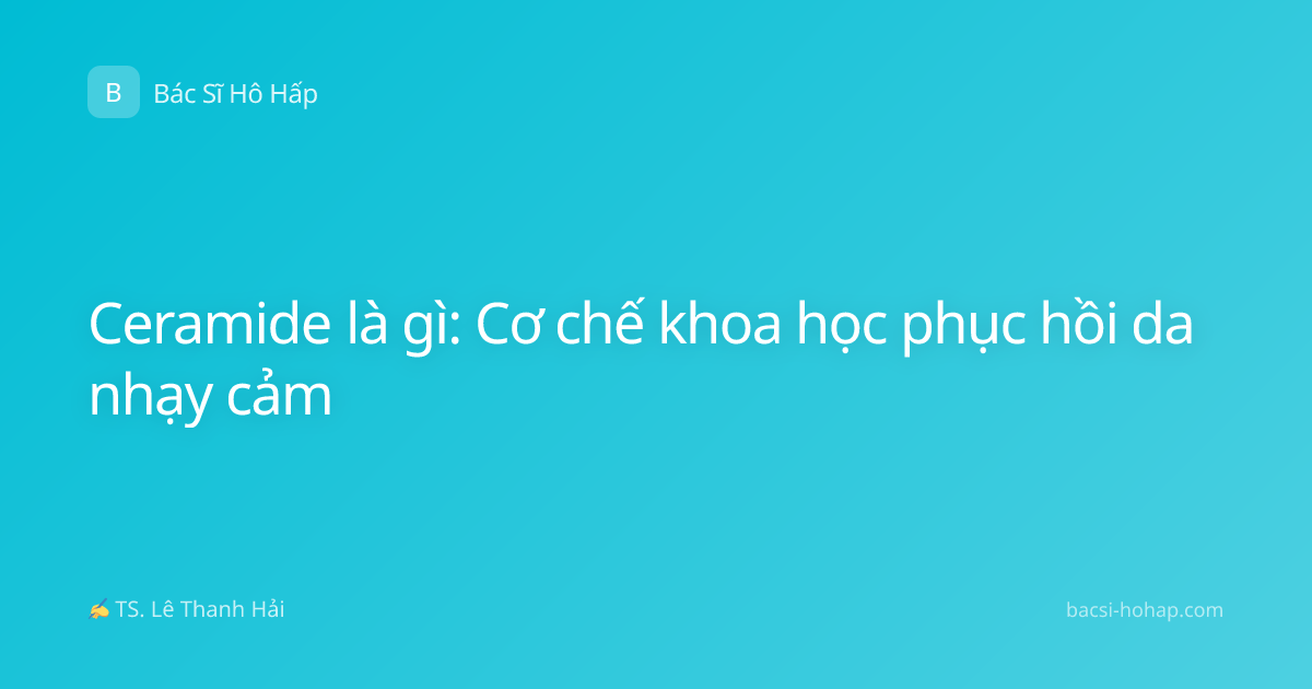 Ceramide là gì: Cơ chế khoa học phục hồi da nhạy cảm